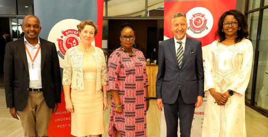 Swiss Ambassador to Kenya Mr. Mirko Giulietti at Amref International University Swiss Ambassador to Kenya Mr. Mirko Giulietti at Amref International University